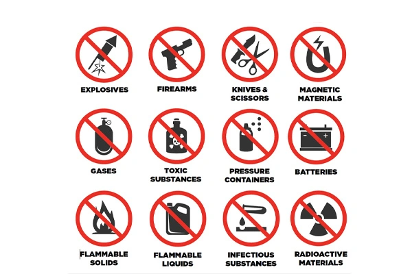 وسایل ممنوعه در پرواز